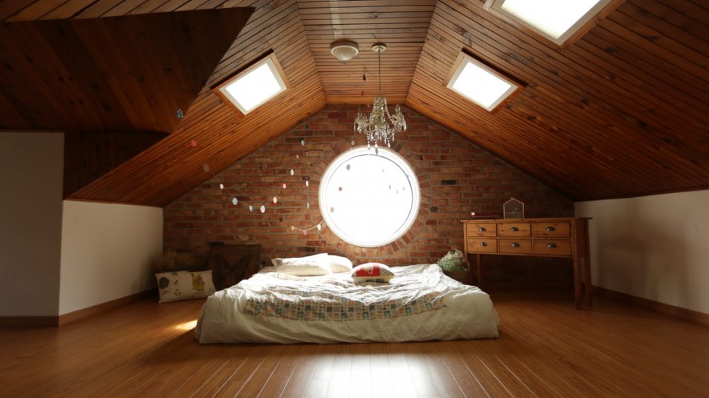 Tiny bedroom in the attic