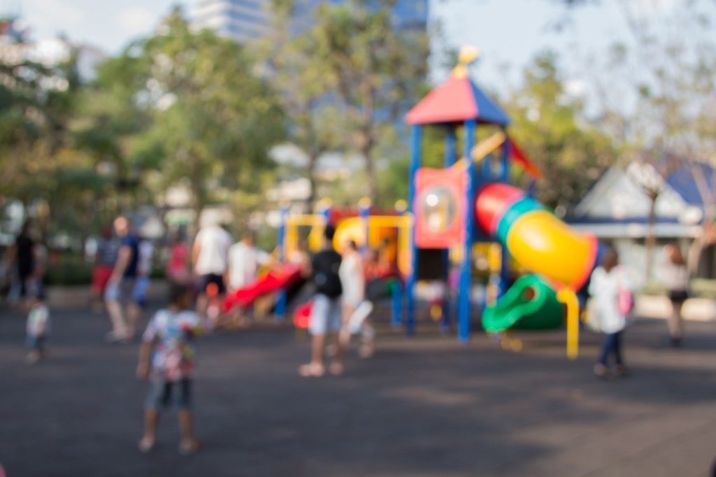 blurred photo of a kids playground