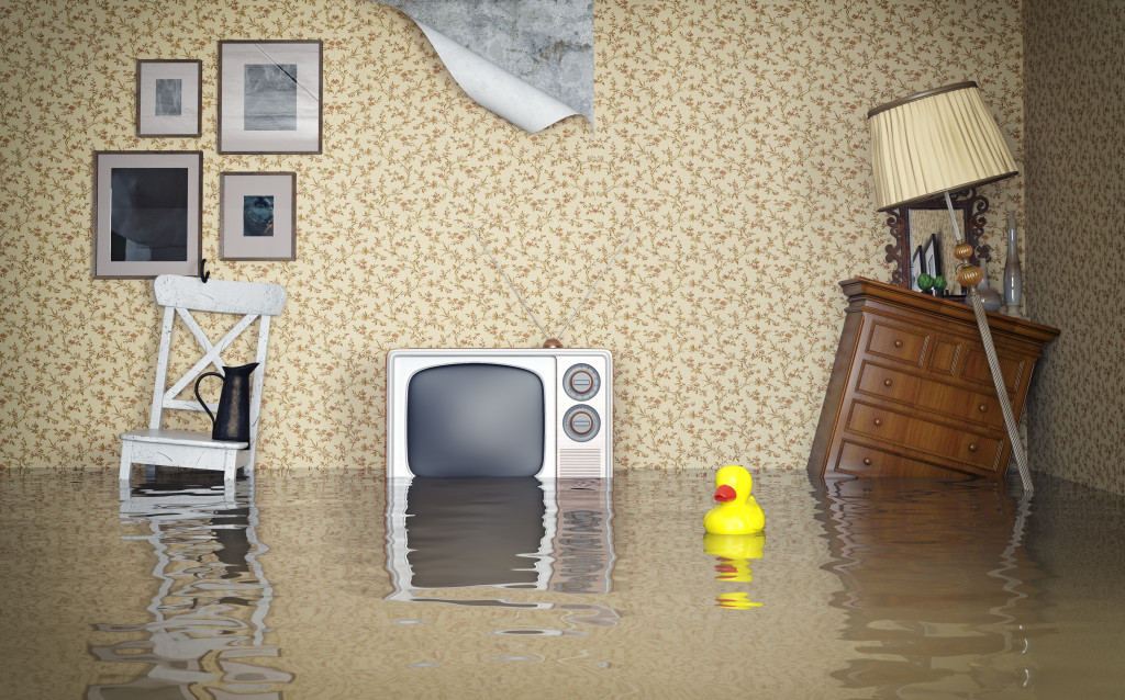 home furniture in flood